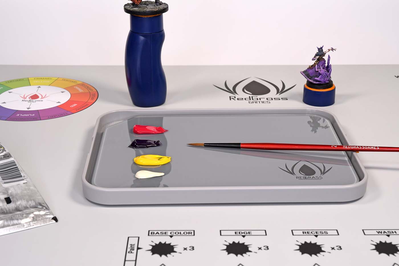 palette en verre pour peinture de figurines