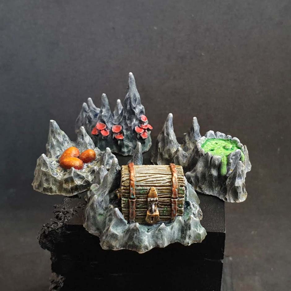Grabblecast scenery finished pieces