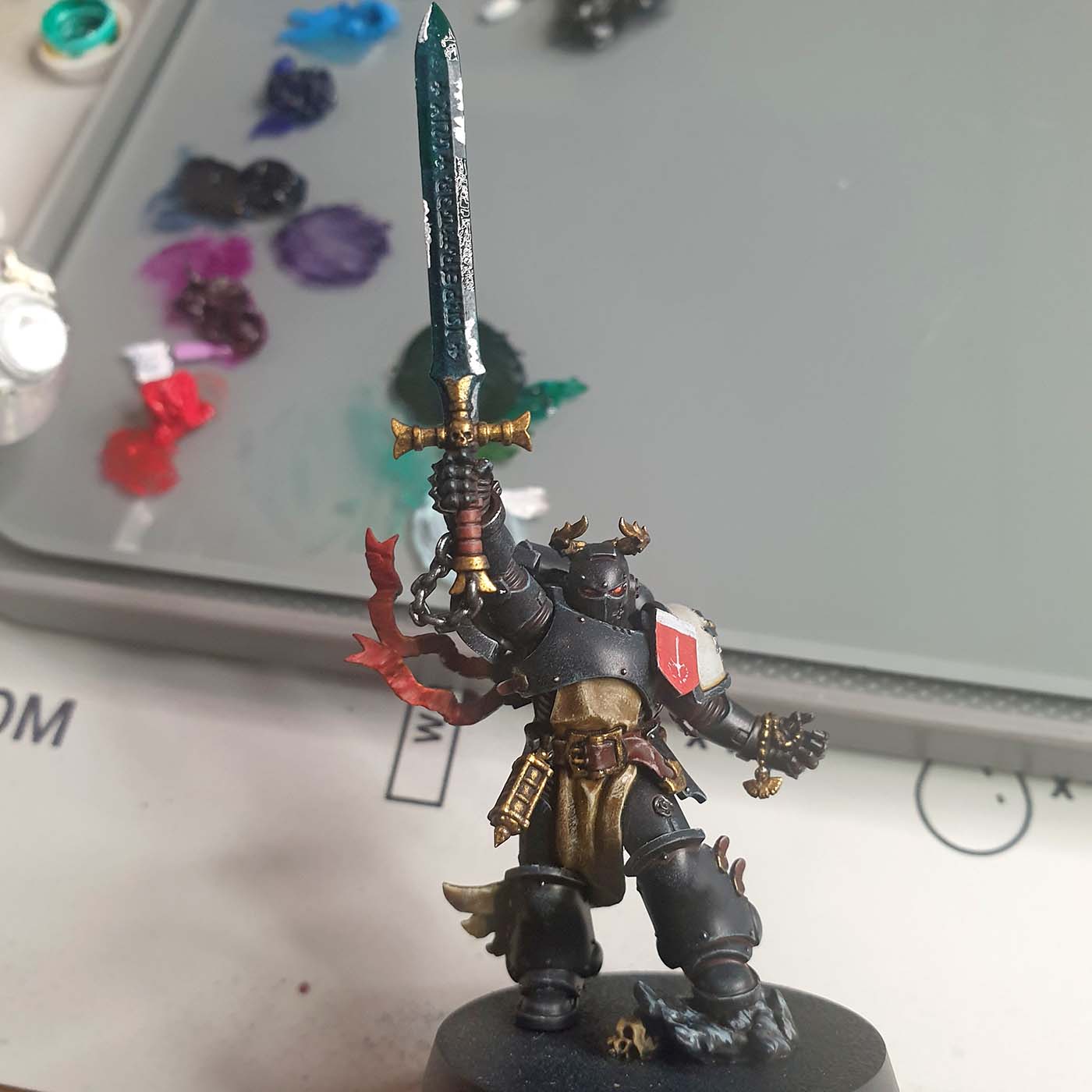 How to paint painting miniatures Black Templars oils