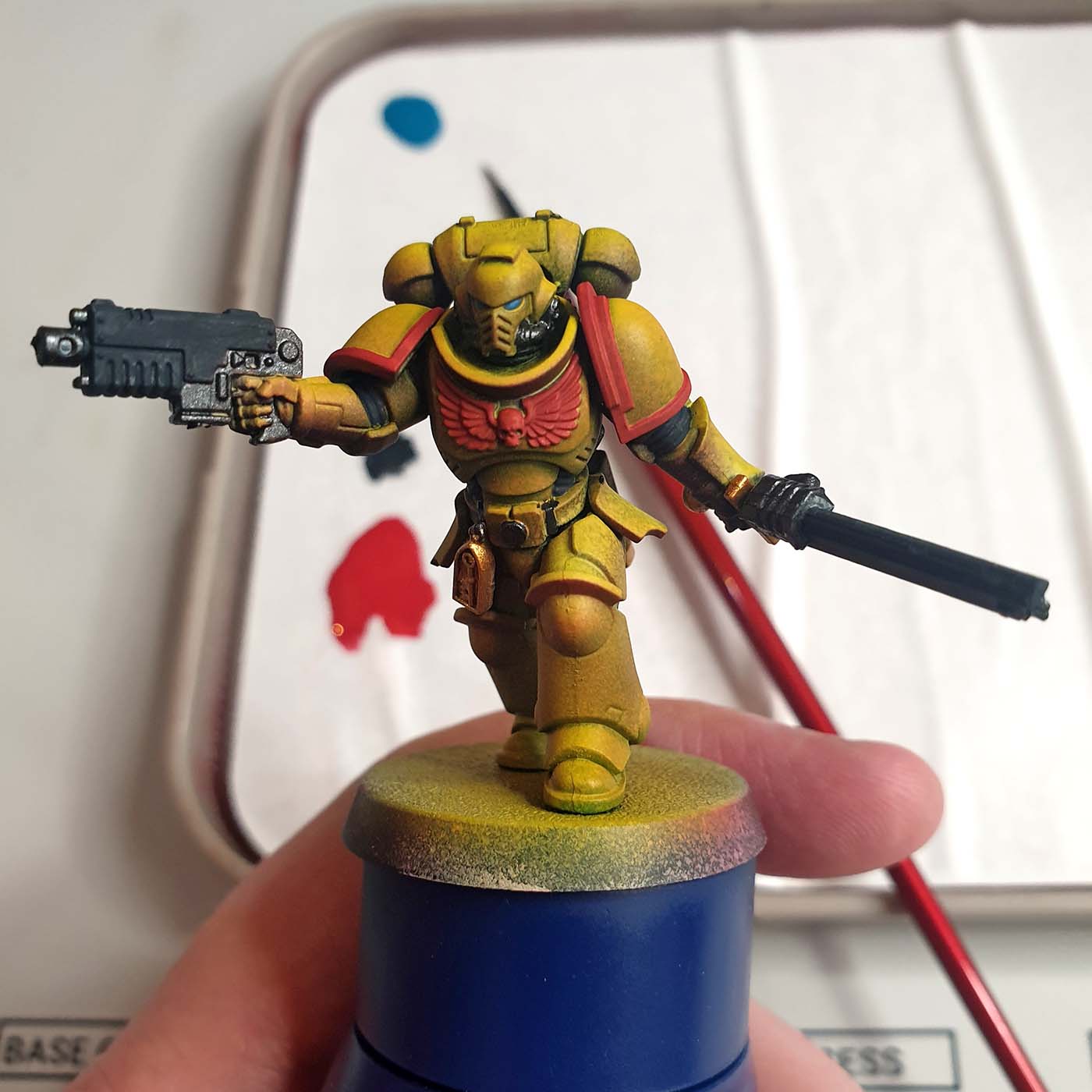 yellow armor how to blocking in base colors