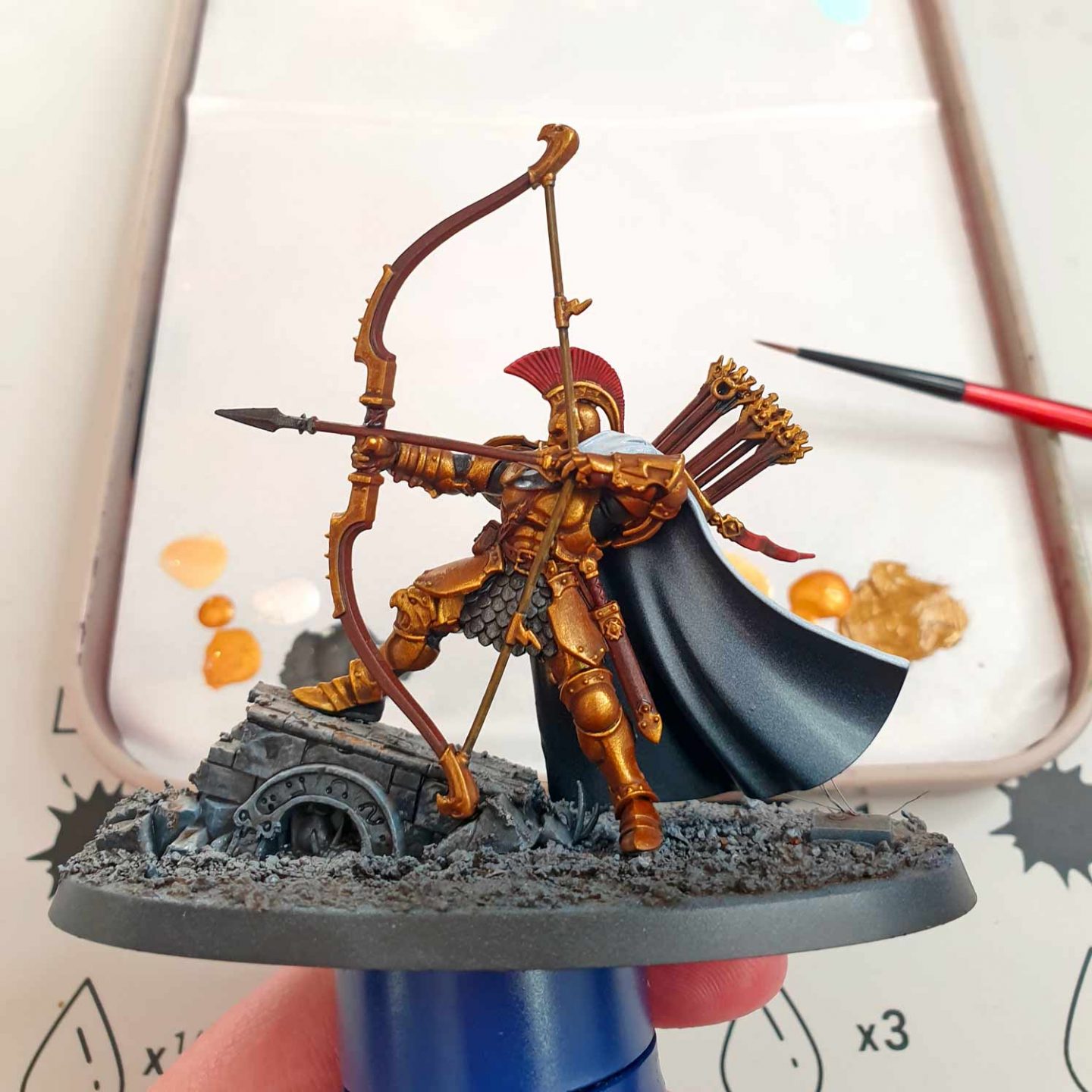 couleurs de base du guide d'armure d'or de stormcast eternals