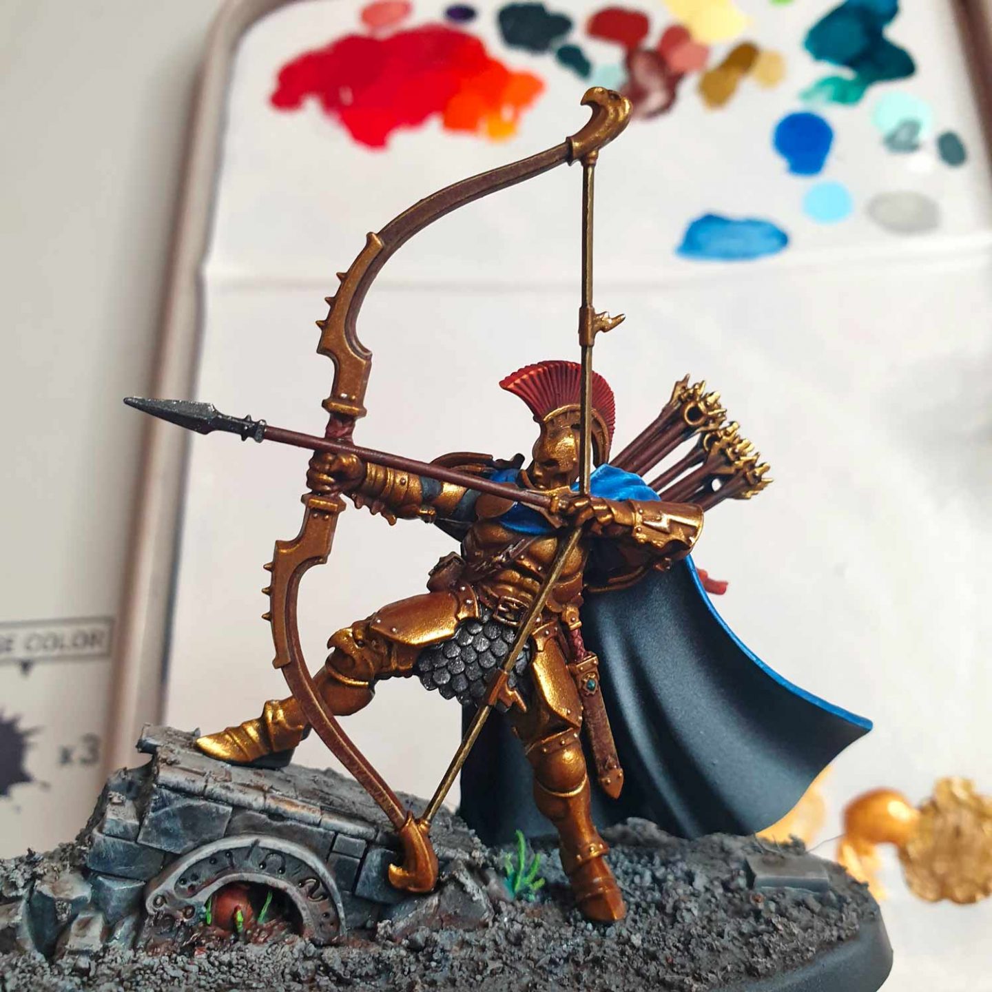 Painting miniatures stormcast Knight-Judicator stormcast eternals gold armor tutorial