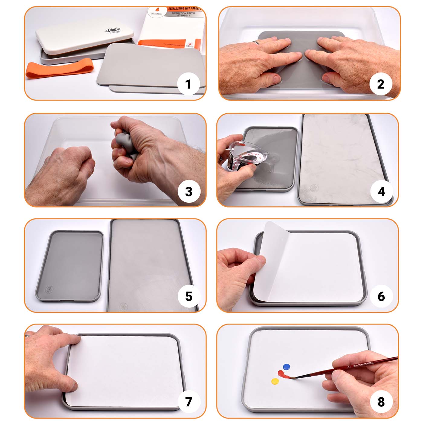 How to set up a wet palette - Redgrasscreative