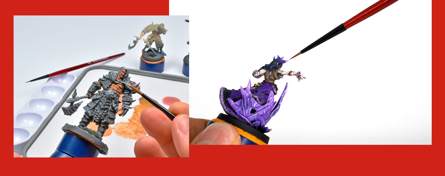 Les meilleurs pinceaux pour la peinture sur miniatures par RedgrassGames