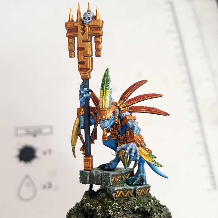 final details warhammer games workshop lizardman seraphon skink starpriest rgg painting tutorial feathers tutorial how to