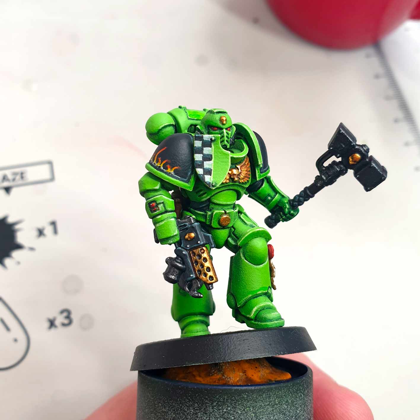 freehand space marine guide salamander primaris warhammer 40k games workshop redgrassgames