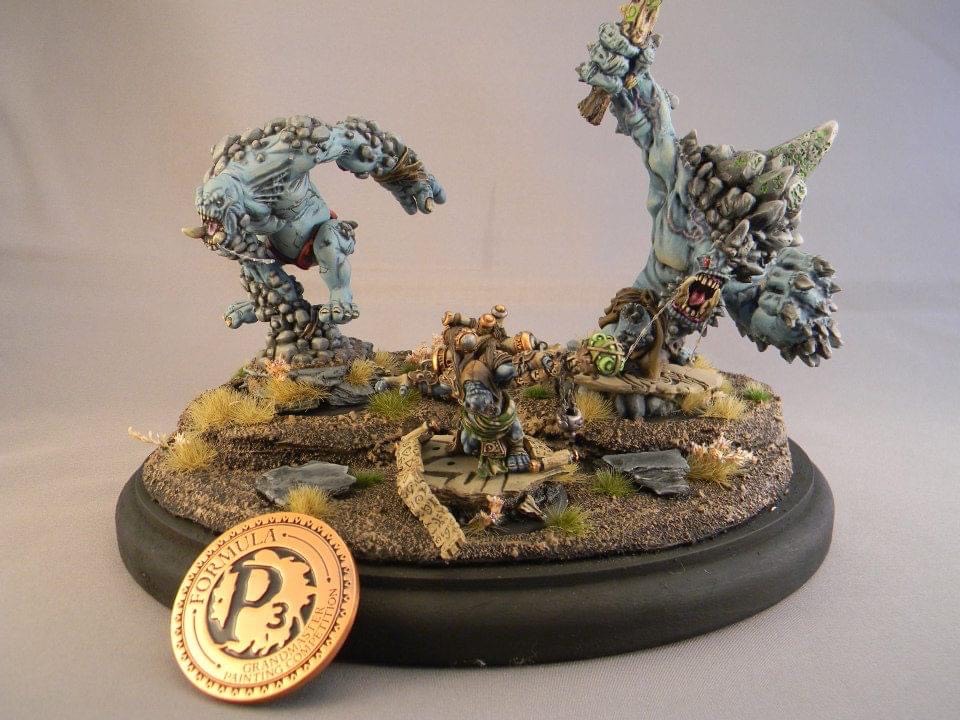 Chris Suhre Miniature Art troll diorama P3 award winner