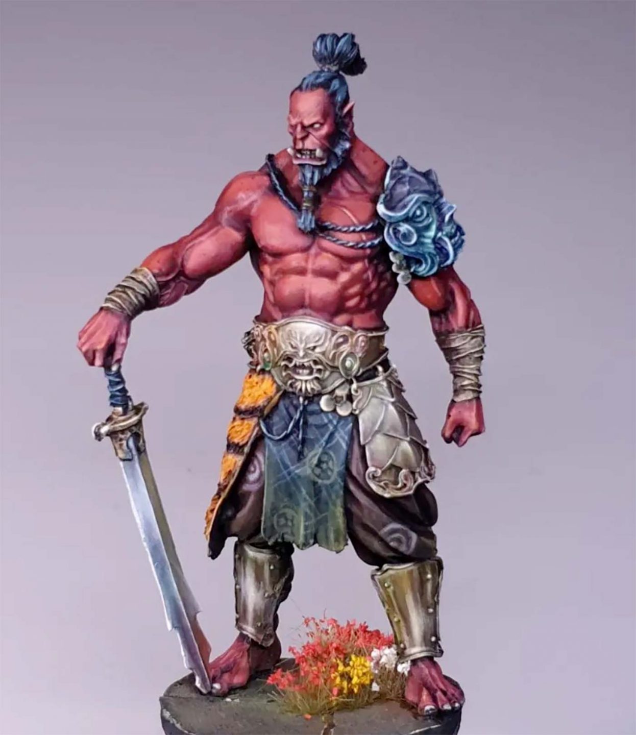 dukes paints art interview redgrassgames 75mm scale model orc barbarian