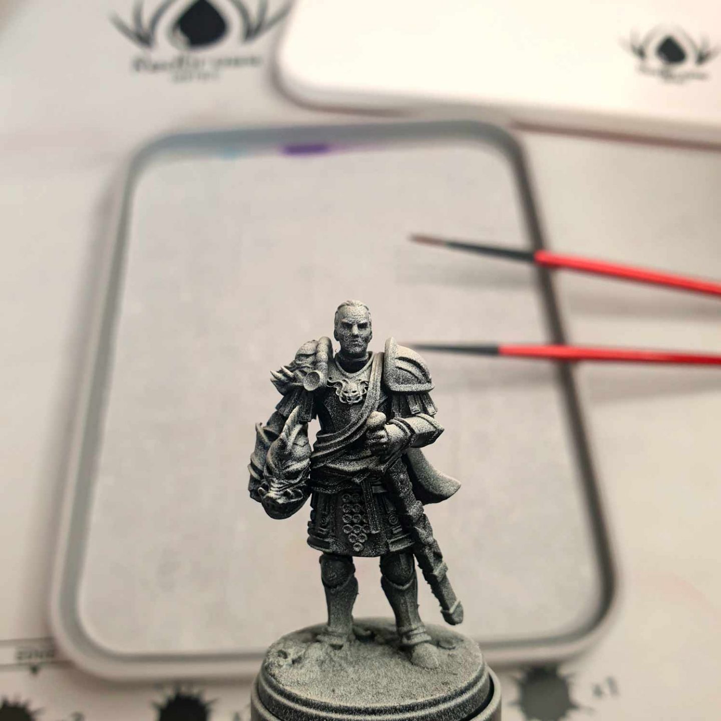 step up your miniature painting rgg redgrassgames painting guide tutorial parabellum conquest last argument of kings one hundred kingdoms imperial officer zenithal priming stage