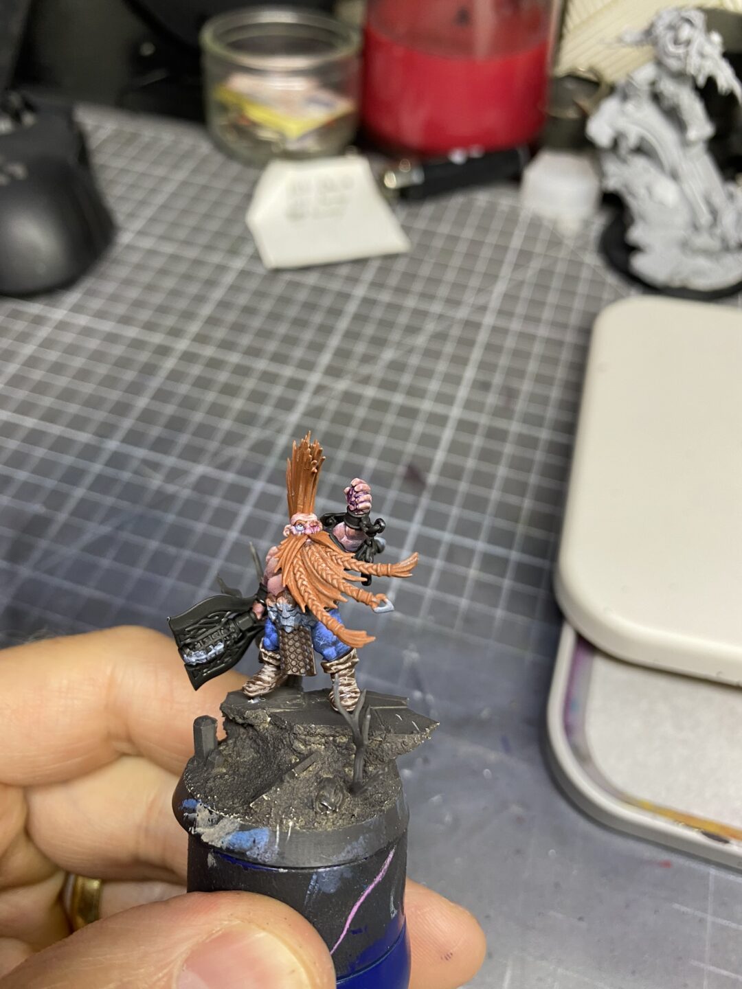 gotrek dwarf warhammer fantasy age of sigmar games workshop anamnesis studio redgrassgames rgg nmm painting guide leather step by step