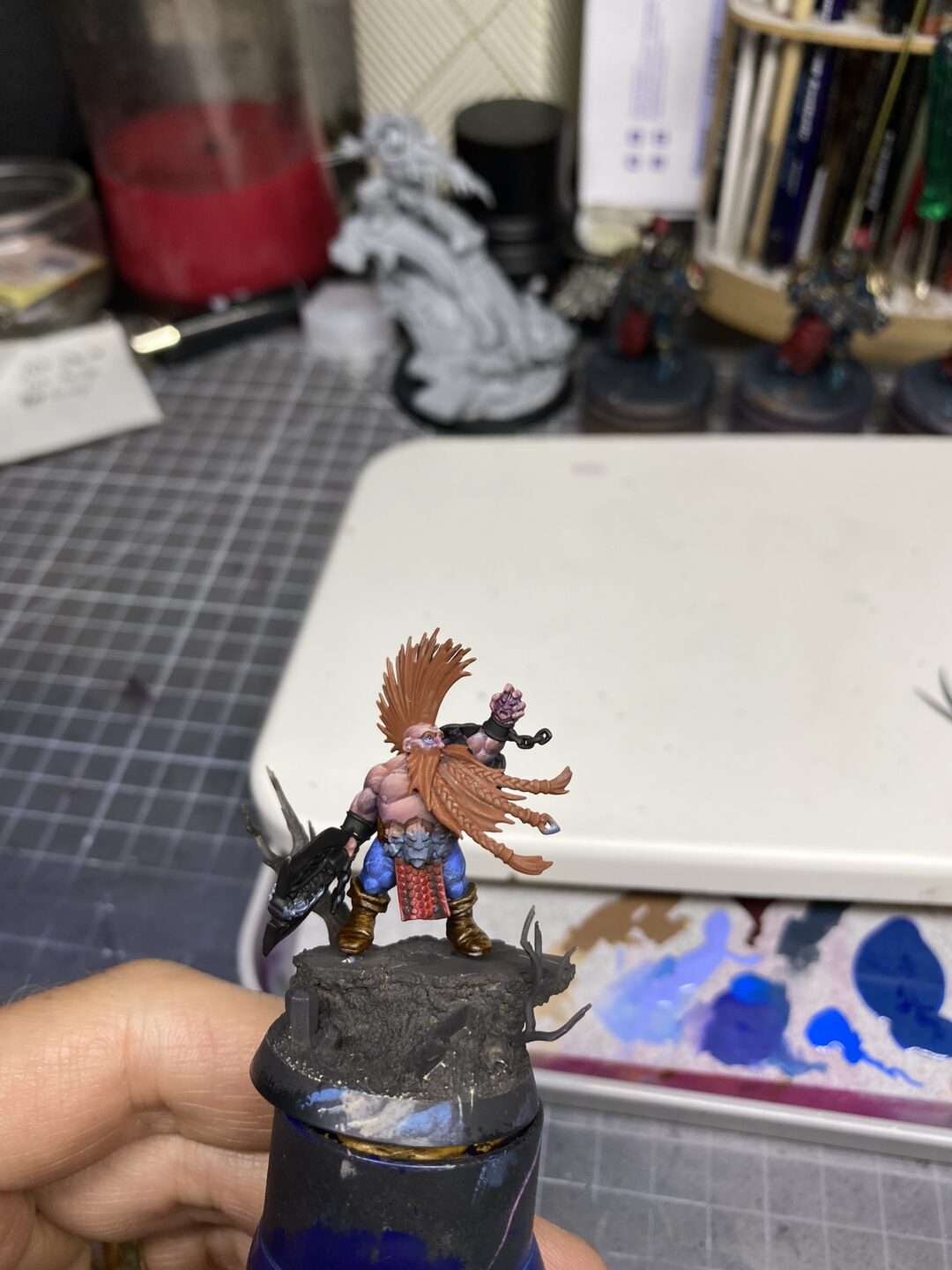 gotrek dwarf warhammer fantasy age of sigmar games workshop anamnesis studio redgrassgames rgg nmm painting guide red