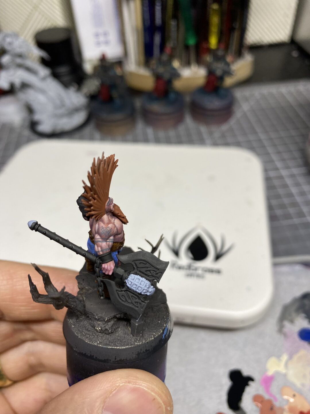 gotrek dwarf warhammer fantasy age of sigmar games workshop anamnesis studio redgrassgames rgg nmm painting guide tattoo how to 1