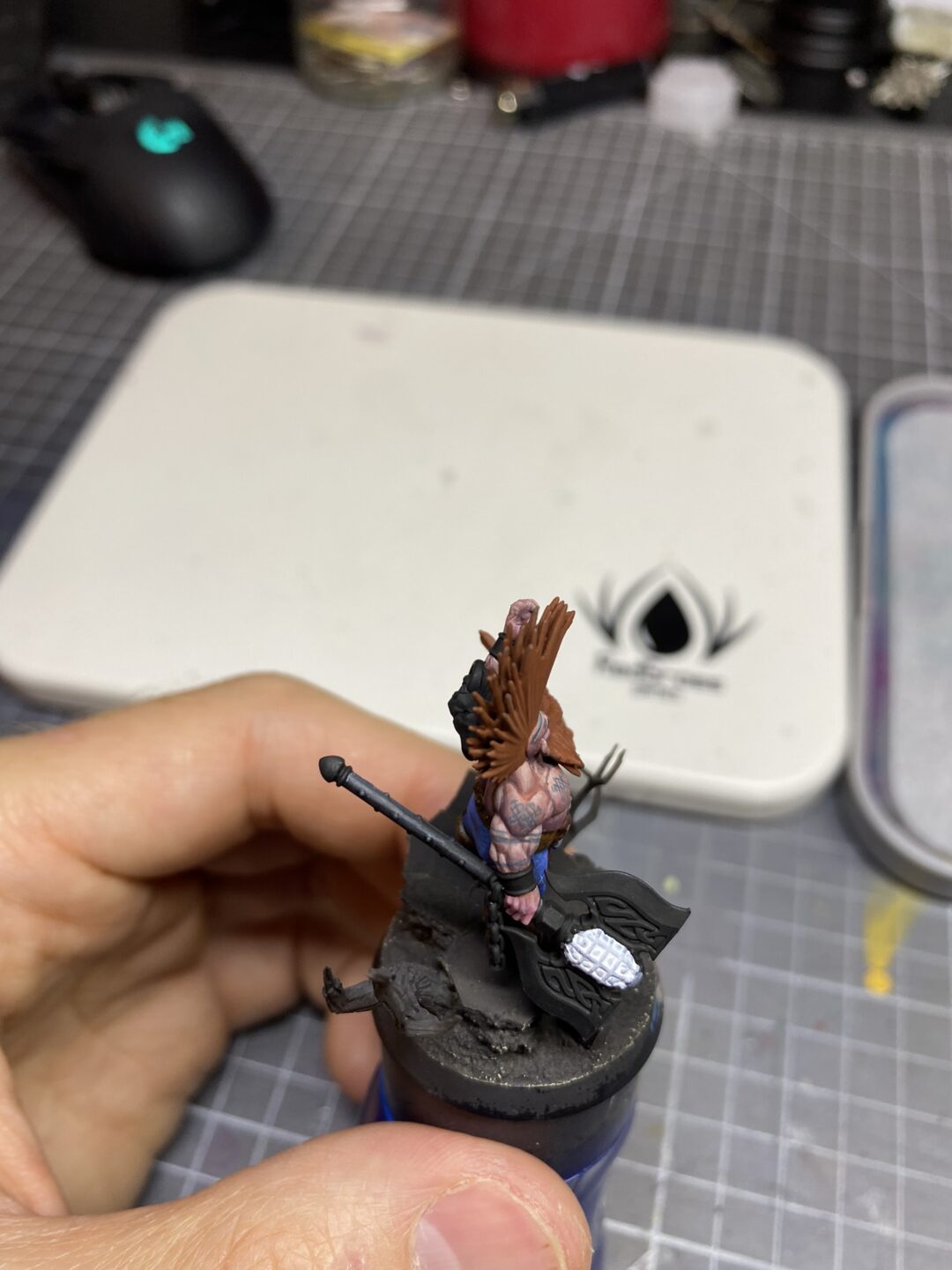 gotrek dwarf warhammer fantasy age of sigmar games workshop anamnesis studio redgrassgames rgg nmm painting guide tattoo how to 2
