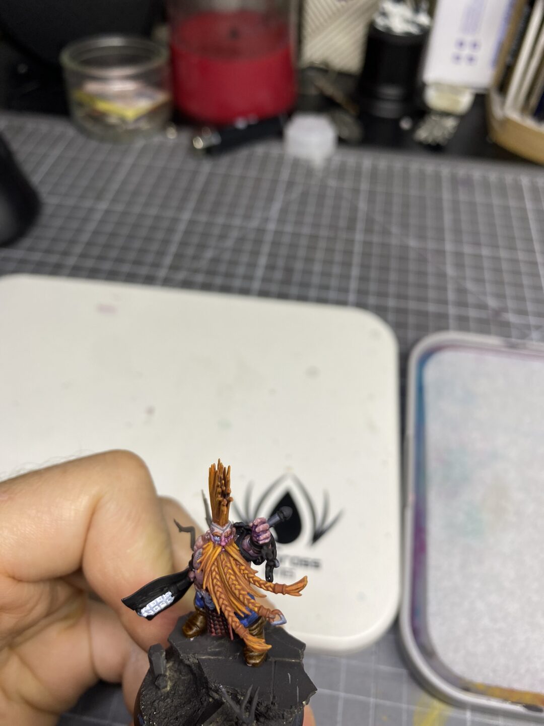 gotrek dwarf warhammer fantasy age of sigmar games workshop anamnesis studio redgrassgames rgg nmm painting guide hair and beard 1