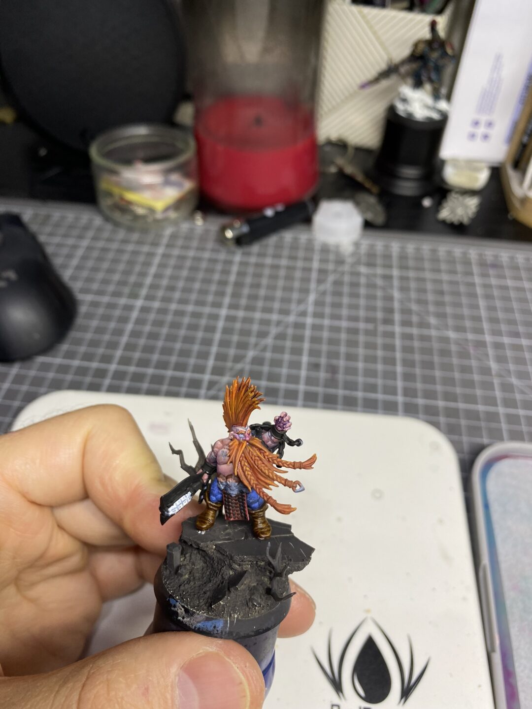 gotrek dwarf warhammer fantasy age of sigmar games workshop anamnesis studio redgrassgames rgg nmm painting guide hair and beard 2
