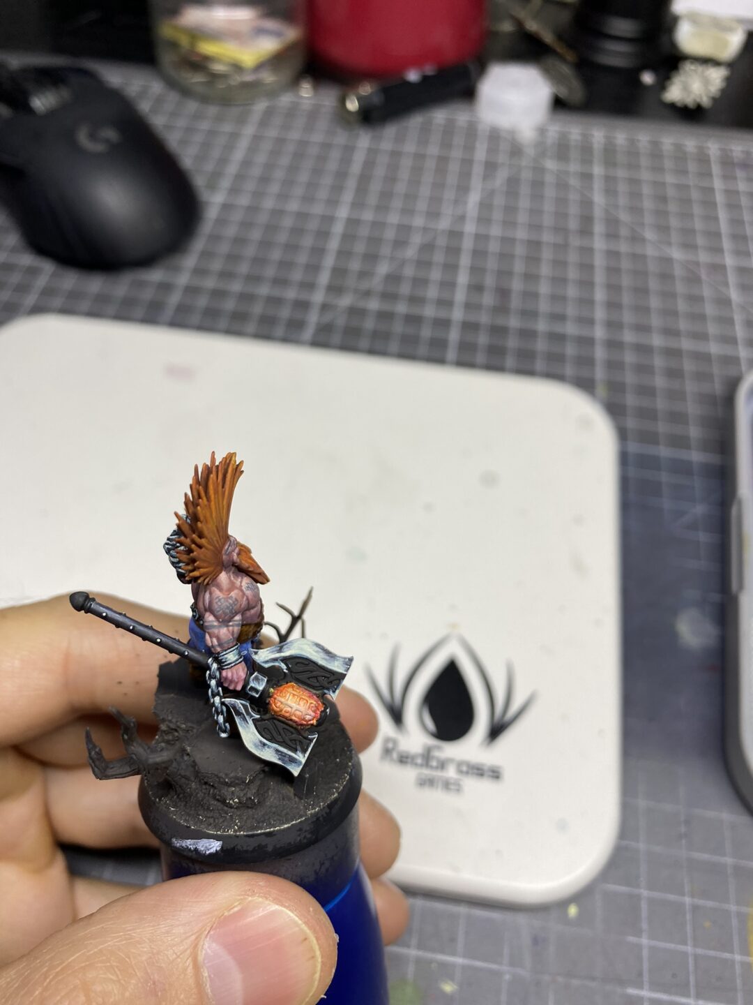 gotrek dwarf warhammer fantasy age of sigmar games workshop anamnesis studio redgrassgames rgg nmm painting guide nmm steel part 2