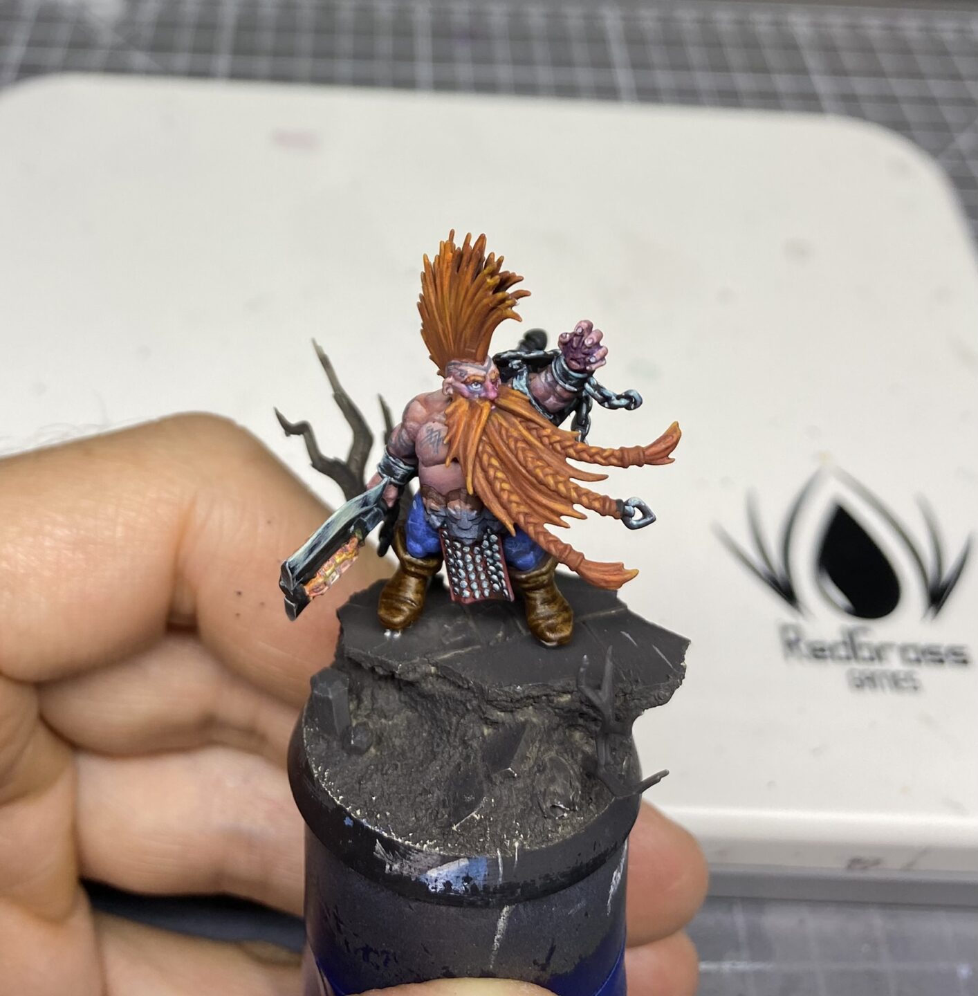 gotrek dwarf warhammer fantasy age of sigmar games workshop anamnesis studio redgrassgames rgg nmm painting guide nmm steel part 3