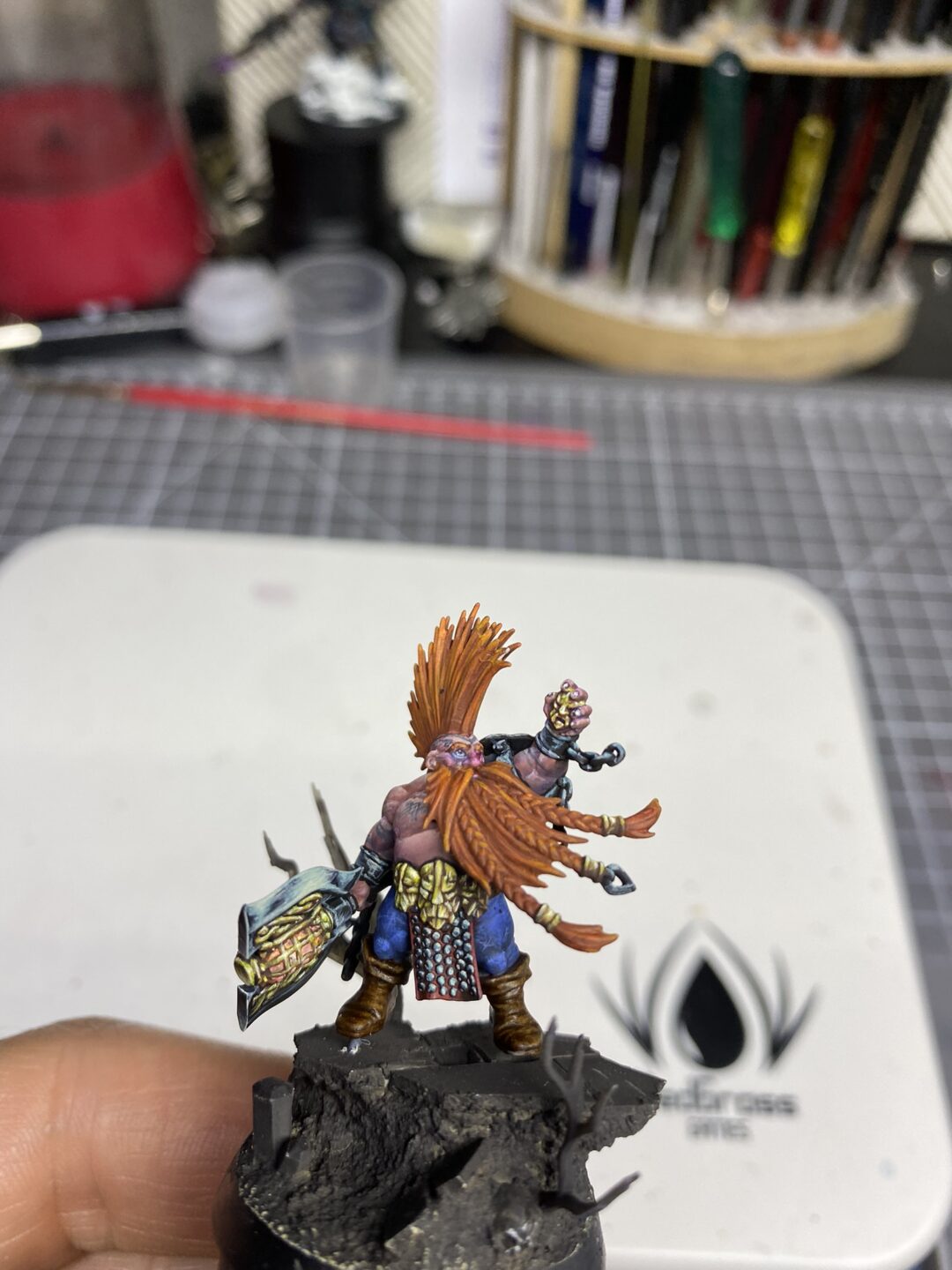 gotrek dwarf warhammer fantasy age of sigmar games workshop anamnesis studio redgrassgames rgg nmm painting guide nmm gold part 3a highlights