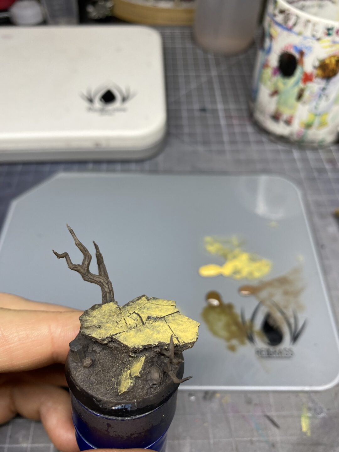 gotrek dwarf warhammer fantasy age of sigmar games workshop anamnesis studio redgrassgames rgg nmm painting guide base drybrush stippling rgg glass palette 1b