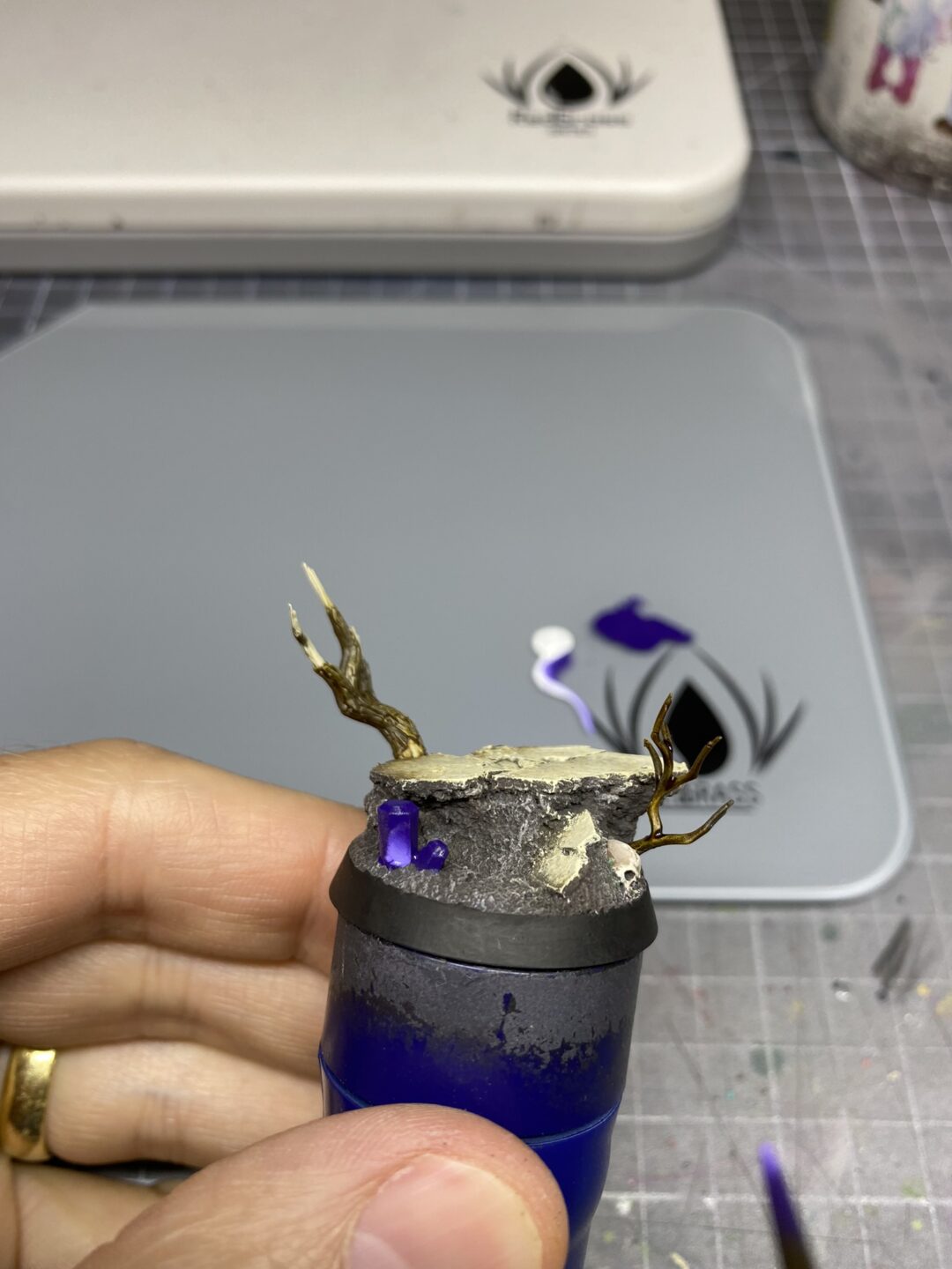 gotrek dwarf warhammer fantasy age of sigmar games workshop anamnesis studio redgrassgames rgg nmm painting guide crystal wet blending 1