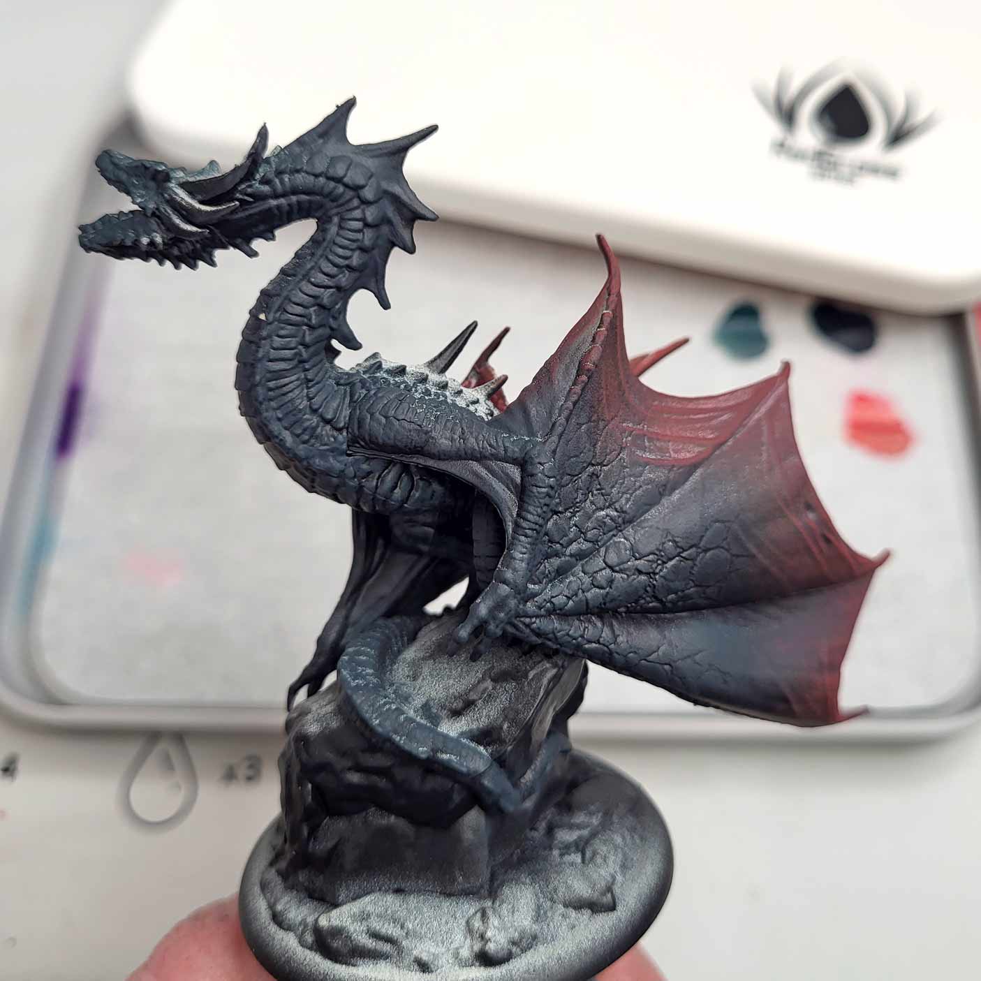 CMON ASOIAF drogon dragon painting miniatures guide rgg redgrassgames how to overbrushing basecoat stage