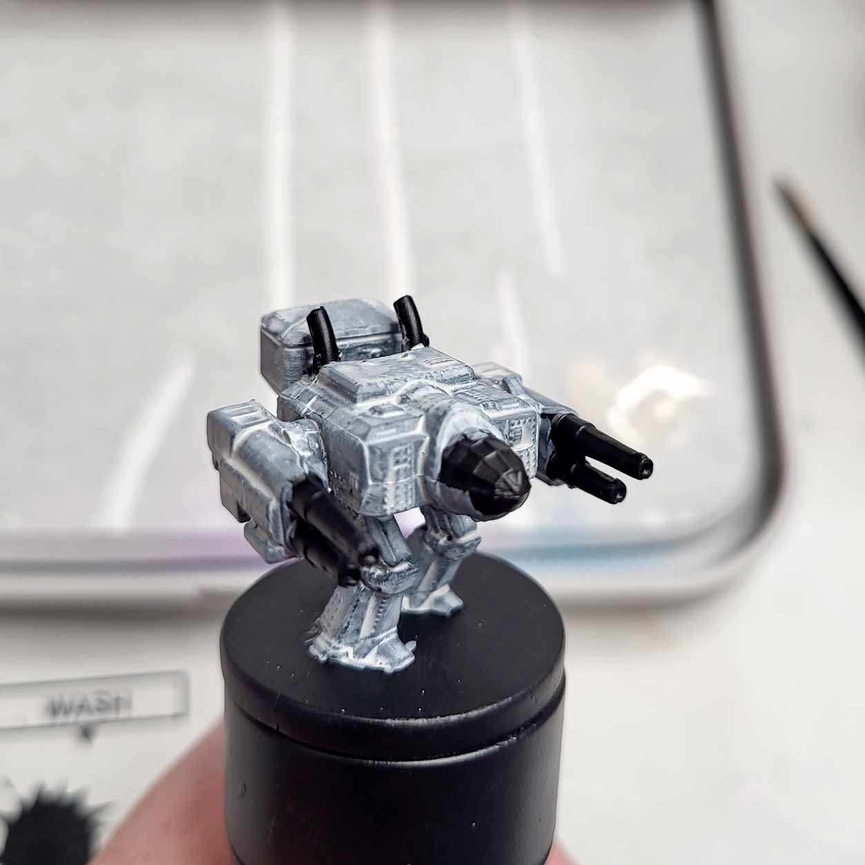 mech walker republic of polonia scythe boardgame painting miniatures guide rgg redgrassgames how to thin base layers 1
