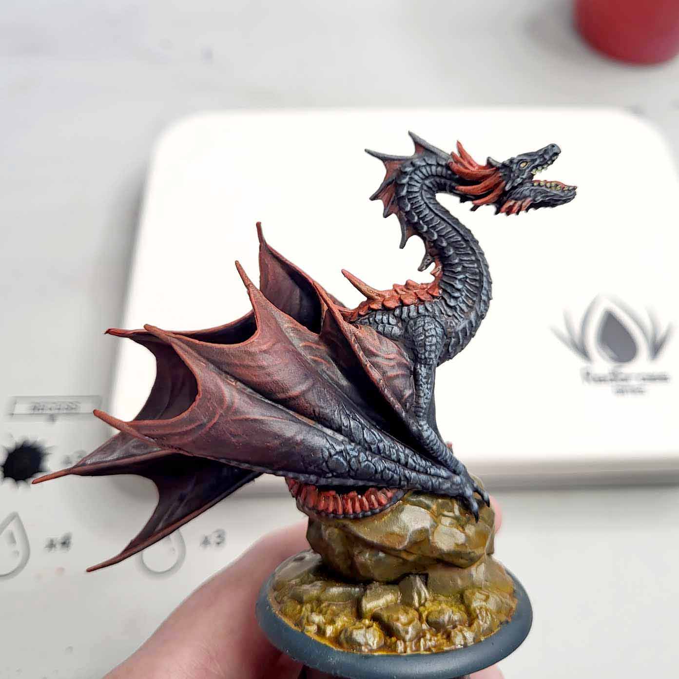 CMON ASOIAF drogon dragon painting miniatures guide rgg Redgrasscreative how to highlight miniatures