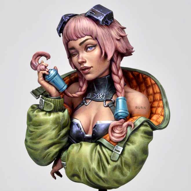 alice cross neko galaxy miniatures bust Masclan Miniatures rgg Redgrasscreative interview pro painter artist