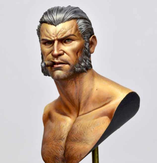 logan wolverine academic bust marvel x-men Masclan Miniatures rgg redgrassgames Redgrasscreative interview pro painter artist