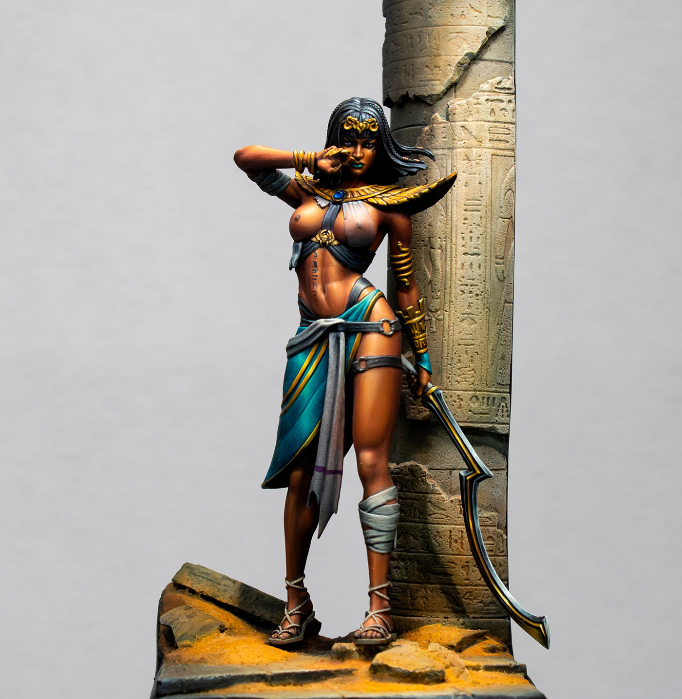 Sik_willy_miniature_art Amuneth Karnak by @abyssoul_fp Will Hahn Egyptian Warrior