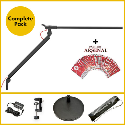 Redgrass R9 solo desk lamp complete pack