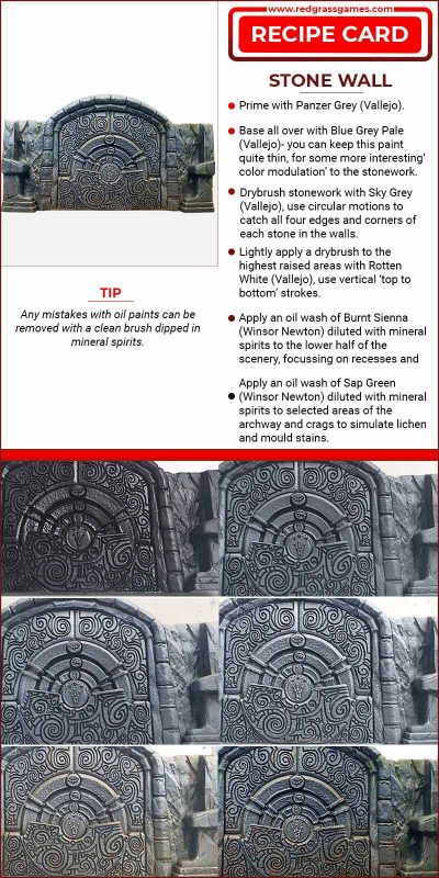 elderscrollspuzzledoor recipe card lowrez elder scrolls boardgame painting step by step